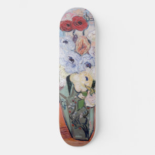 Vincent van Gogh - Vase mit Rose und Anemonen Skateboard