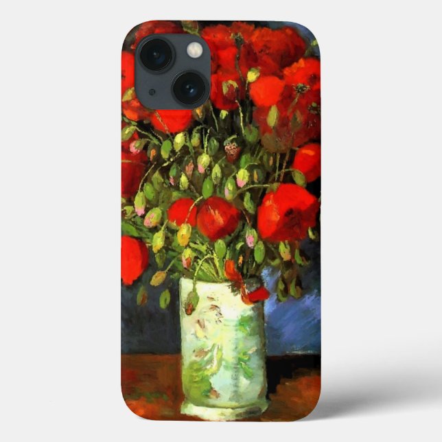 Vincent Van Gogh Vase mit roten Pfefferchen Blumen Case-Mate iPhone Hülle (Rückseite)