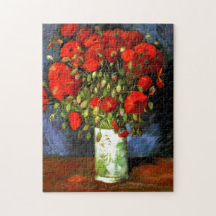 Vincent Van Gogh Vase mit roten Pfefferchen Blumen Puzzle