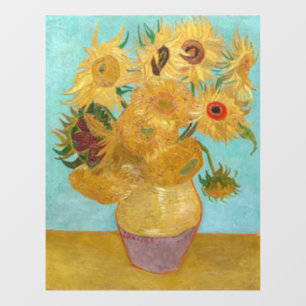 Vincent Van Gogh - Vase mit zwölf Sonnenblumen Fensteraufkleber