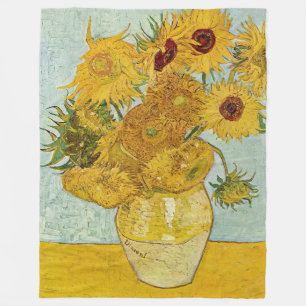 Vincent Van Gogh - Vase mit zwölf Sonnenblumen Fleecedecke
