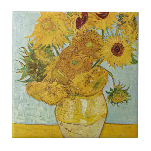 Vincent Van Gogh - Vase mit zwölf Sonnenblumen Fliese
