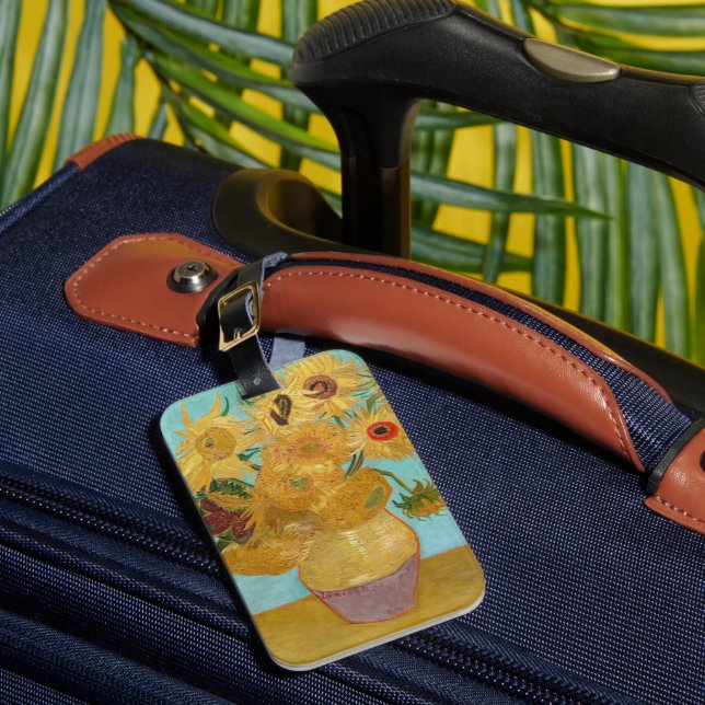 Vincent Van Gogh - Vase mit zwölf Sonnenblumen Gepäckanhänger (Vorderseite Insitu 1)