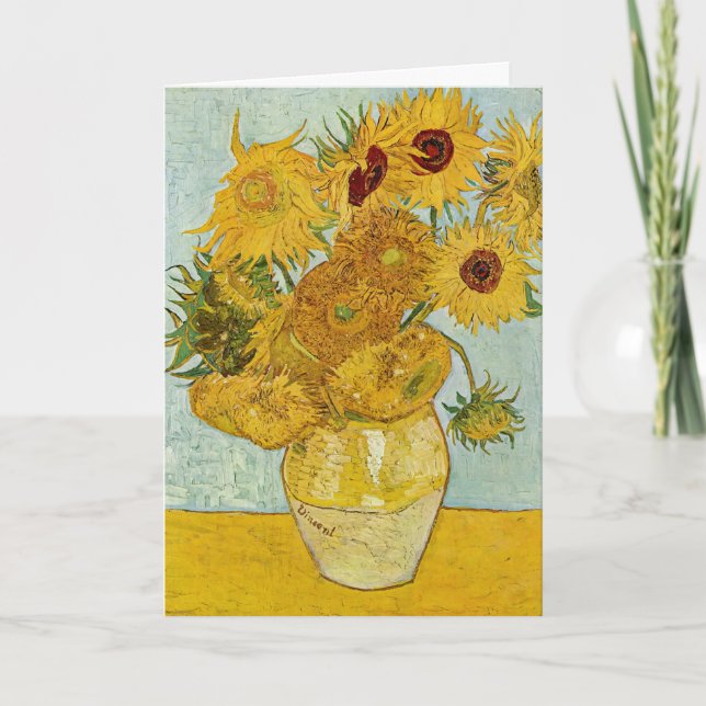 Vincent Van Gogh - Vase mit zwölf Sonnenblumen Karte (Vorderseite)