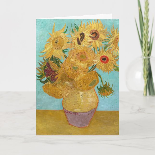 Vincent Van Gogh - Vase mit zwölf Sonnenblumen Karte (Vorderseite)
