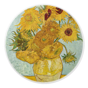 Vincent Van Gogh - Vase mit zwölf Sonnenblumen Keramikknauf