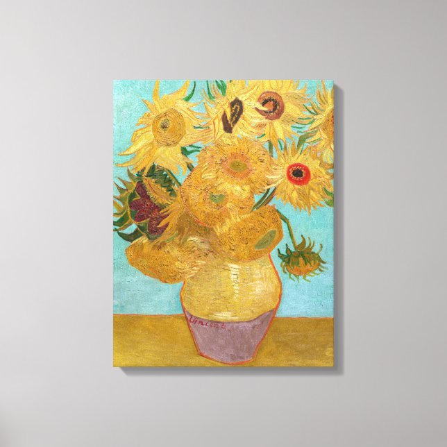 Vincent Van Gogh - Vase mit zwölf Sonnenblumen Leinwanddruck (Vorderseite)