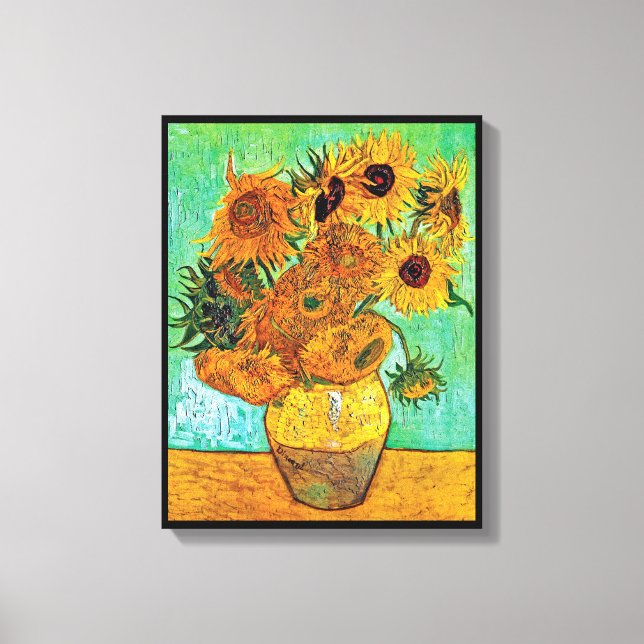 Vincent Van Gogh - Vase mit zwölf Sonnenblumen Leinwanddruck (Vorderseite)