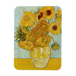 Vincent Van Gogh - Vase mit zwölf Sonnenblumen Magnet