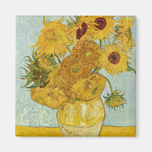 Vincent Van Gogh - Vase mit zwölf Sonnenblumen Magnet