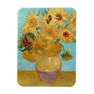 Vincent Van Gogh - Vase mit zwölf Sonnenblumen Magnet