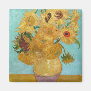 Vincent Van Gogh - Vase mit zwölf Sonnenblumen Magnet