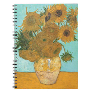 Vincent van Gogh - Vase mit zwölf Sonnenblumen Notizblock