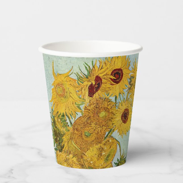 Vincent Van Gogh - Vase mit zwölf Sonnenblumen Pappbecher (Vorderseite)