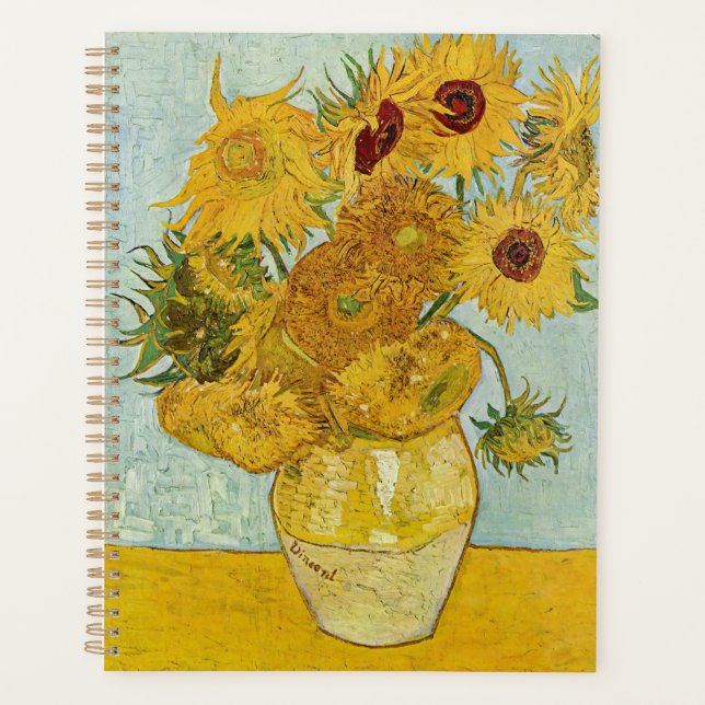 Vincent Van Gogh - Vase mit zwölf Sonnenblumen Planer (Vorderseite)
