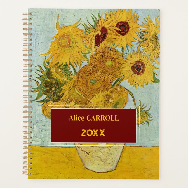 Vincent Van Gogh - Vase mit zwölf Sonnenblumen Planer (Vorderseite)
