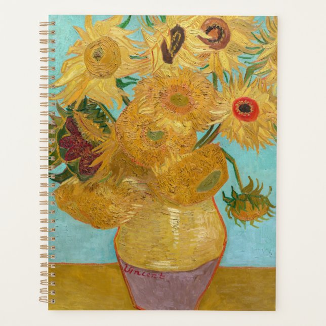 Vincent Van Gogh - Vase mit zwölf Sonnenblumen Planer (Vorderseite)