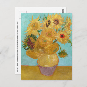 Vincent Van Gogh - Vase mit zwölf Sonnenblumen Postkarte