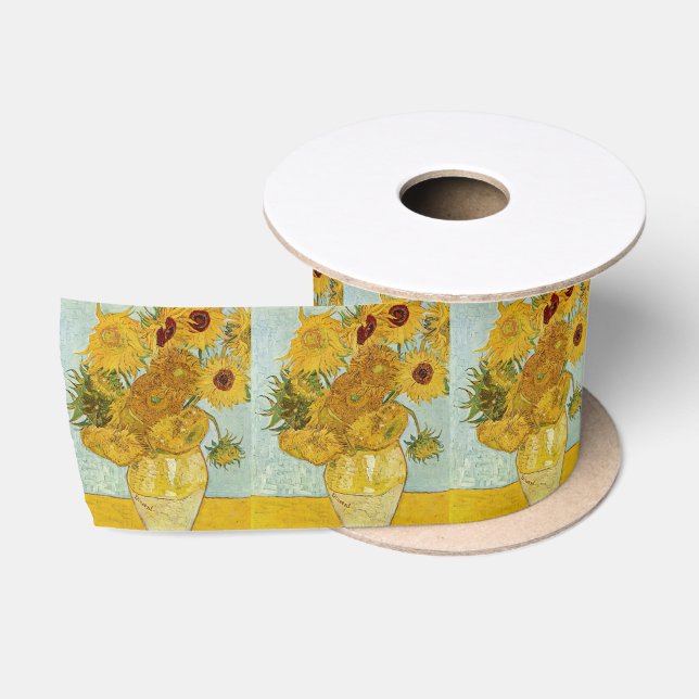 Vincent Van Gogh - Vase mit zwölf Sonnenblumen Satinband (Spule)