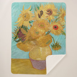 Vincent Van Gogh - Vase mit zwölf Sonnenblumen Sherpadecke