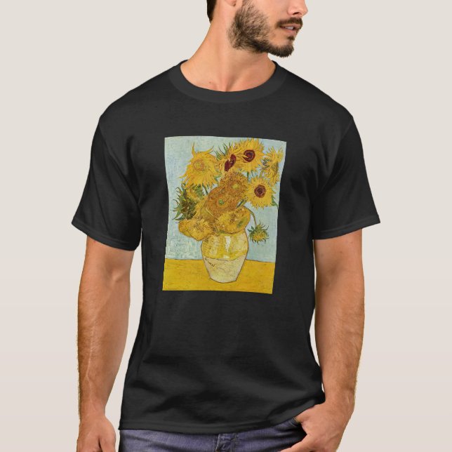 Vincent Van Gogh - Vase mit zwölf Sonnenblumen T-Shirt (Vorderseite)