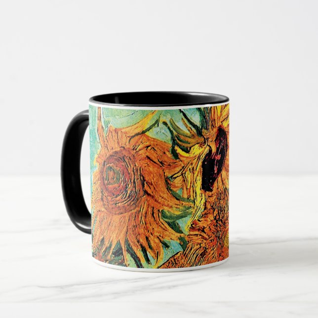 Vincent Van Gogh - Vase mit zwölf Sonnenblumen Tasse (Vorderseite Links)