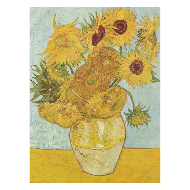Vincent Van Gogh - Vase mit zwölf Sonnenblumen Tischdecke (Vorderseite)