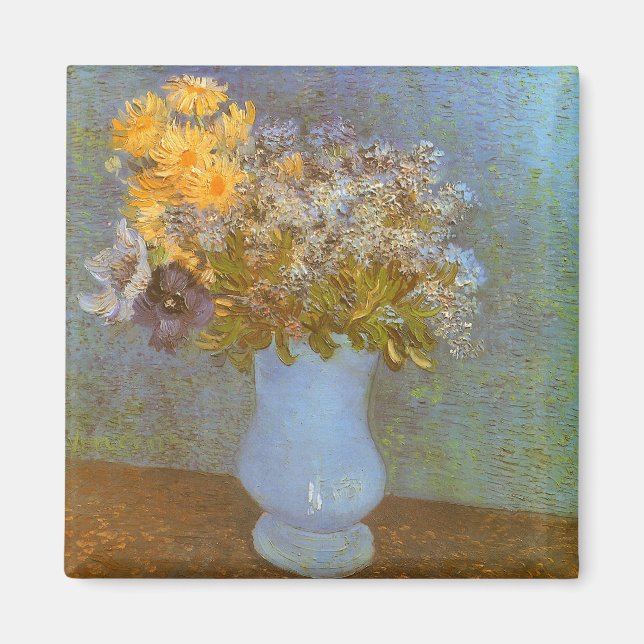 Vincent van Gogh Vase of Lilacs, Daisies, Anemones Magnet (Vorne)