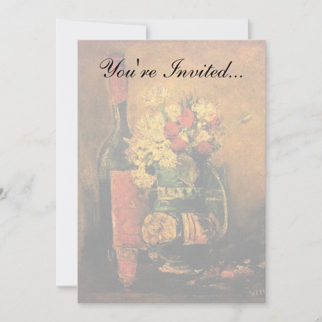 Vincent Van Gogh - Vase with Carnations Fine Art Einladung (Vorderseite)