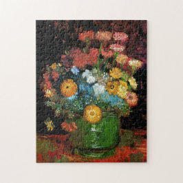 Vincent Van Gogh - Vase with Zinnias Fine Art Puzzle