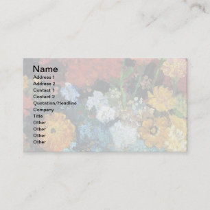 Vincent Van Gogh - Vase with Zinnias Fine Art Visitenkarte