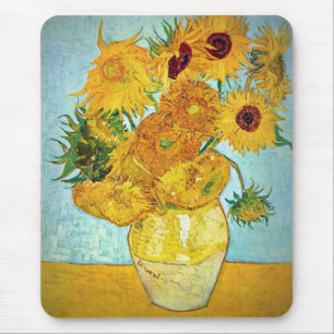 Vincent van Gogh - Vasen mit 12 Sonnenblumen Mousepad