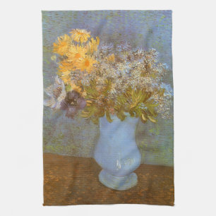 Vincent van Gogh Vasen mit Flieder, Gänseblümchen Geschirrtuch