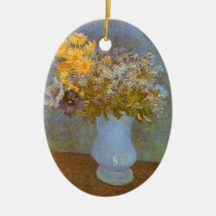 Vincent van Gogh Vasen mit Flieder, Gänseblümchen  Keramik Ornament