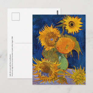 Vincent van Gogh - Vasen mit fünf Sonnenblumen Postkarte