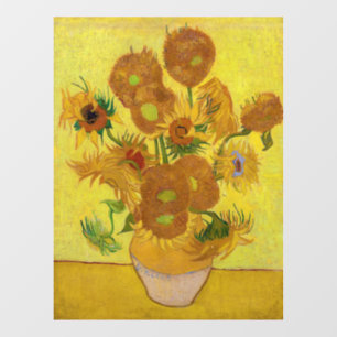 Vincent van Gogh - Vasen mit fünfzehn Sonnenblumen Fensteraufkleber