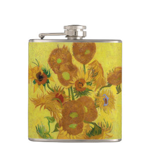 Vincent van Gogh - Vasen mit fünfzehn Sonnenblumen Flachmann