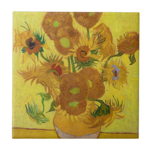 Vincent van Gogh - Vasen mit fünfzehn Sonnenblumen Fliese