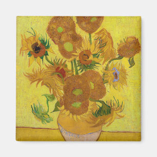 Vincent van Gogh - Vasen mit fünfzehn Sonnenblumen Magnet