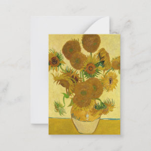 Vincent van Gogh - Vasen mit fünfzehn Sonnenblumen Mitteilungskarte