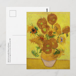 Vincent van Gogh - Vasen mit fünfzehn Sonnenblumen Postkarte