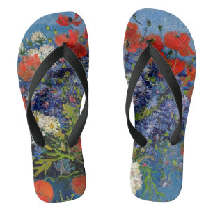 Vincent van Gogh - Vasen mit Kornblumen und Mohn Flip Flops