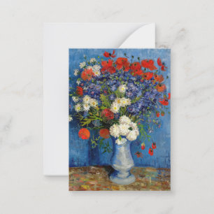 Vincent van Gogh - Vasen mit Kornblumen und Mohn Mitteilungskarte