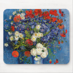 Vincent van Gogh - Vasen mit Kornblumen und Mohn Mousepad