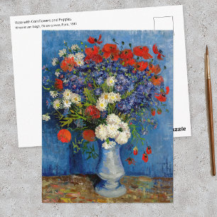 Vincent van Gogh - Vasen mit Kornblumen und Mohn Postkarte