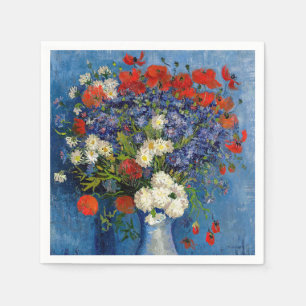 Vincent van Gogh - Vasen mit Kornblumen und Mohn Serviette