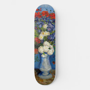 Vincent van Gogh - Vasen mit Kornblumen und Mohn Skateboard