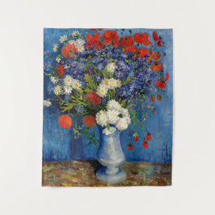 Vincent van Gogh - Vasen mit Kornblumen und Mohn Wandteppich