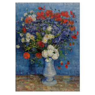 Vincent van Gogh - Vasen mit Kornblumen und Mohnbl Schneidebrett
