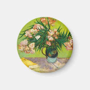 Vincent Van Gogh Vasen mit Oleander und Büchern Magnet